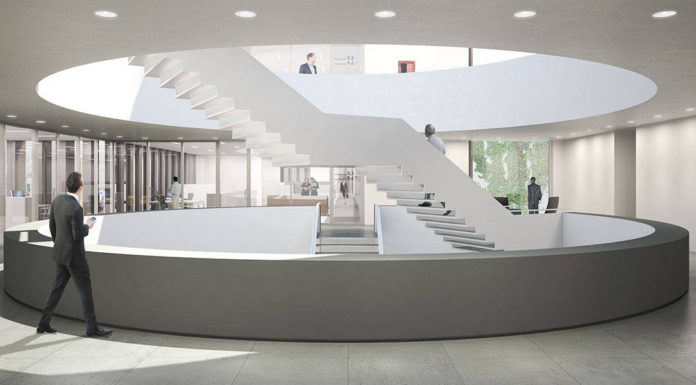 New Amsterdam Courthouse Stairs by KAAN Architecten : Render © Beauty & The Bit and © KAAN Architecten