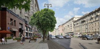 Diseño Ganador del Concurso para el Mejoramiento del Entorno Urbano de Tversakaya en Moscú : Render © PLAN B