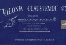 Recorrido Histórico Arquitectónico en la Colonia Cuauhtémoc : Cartel © FUNDARQMX