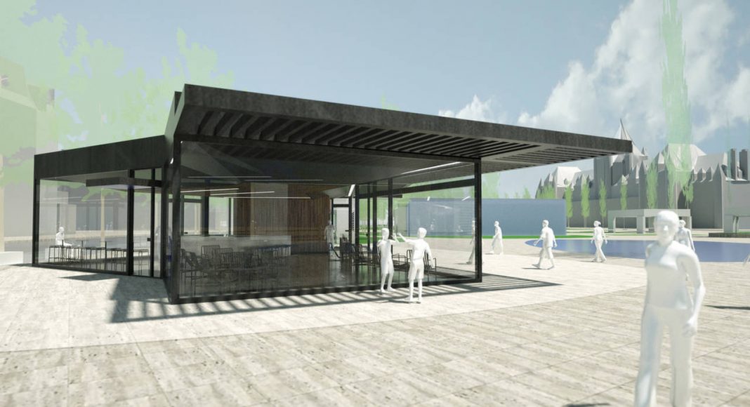 Conceptual rendering of service building (Daudelin block) : Photo credit © PROVENCHER_ROY