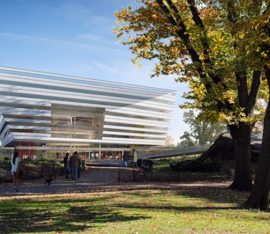 New Shanghai Library Exterior by Day in Shanghai, China by Schmidt Hammer Lassen Architects : Render © Beauty & the Bit