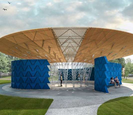 Serpentine Pavilion 2017, Designed by Francis Kéré, Design Render, Exterior : Render © Kéré Architecture